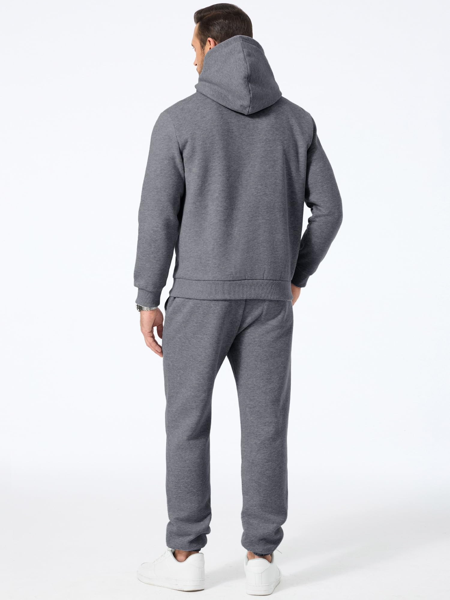 Men's 2 Piece Outfits Hoodie Sweatshirt Tracksuit & Joggers Sweatpants Sweatsuit Set