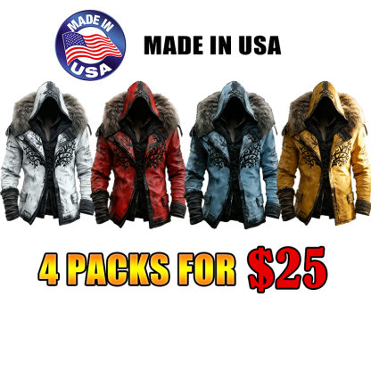 🎄 Christmas sales 80% OFF -🔥Winter Men's Fashionable Warm Fur Hooded Jacket