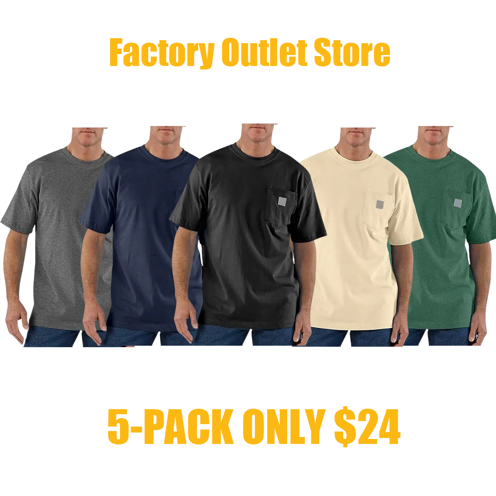 🔥Last Day 85% OFF🔥Men's Workwear Loose Fit Heavyweight Short-Sleeve Pocket T-Shirt (Also Available in Big & Tall)