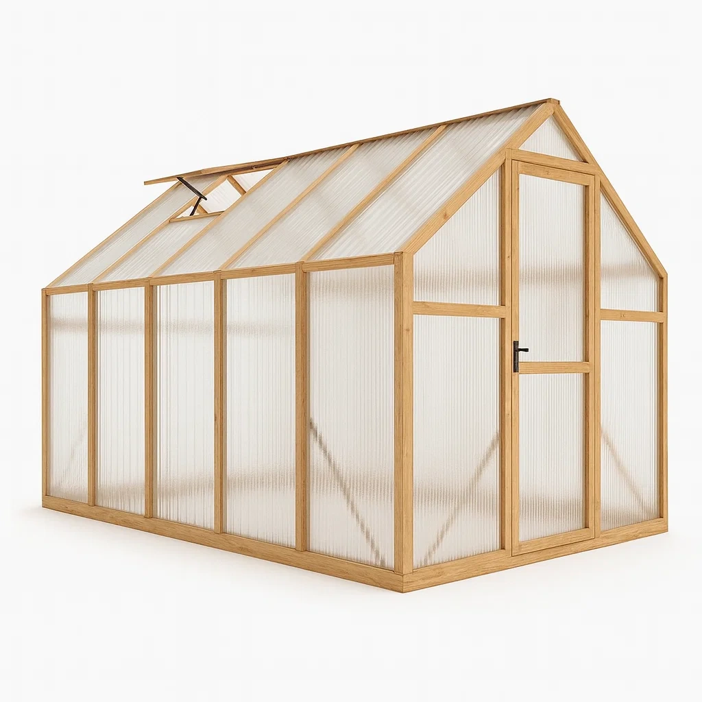 Serre de jardin en bois et polycarbonate-Sofalexa