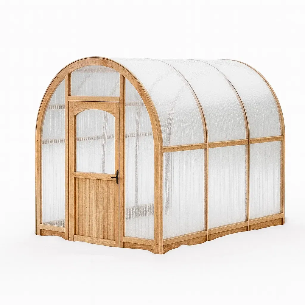 Serre de jardin tunnel en bois et polycarbonate-Sofalexa