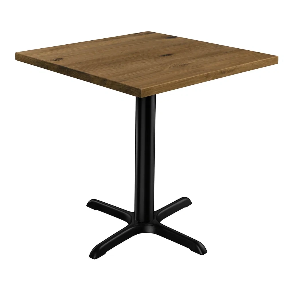 Table carrée en MDF et métal noir-Sofalexa