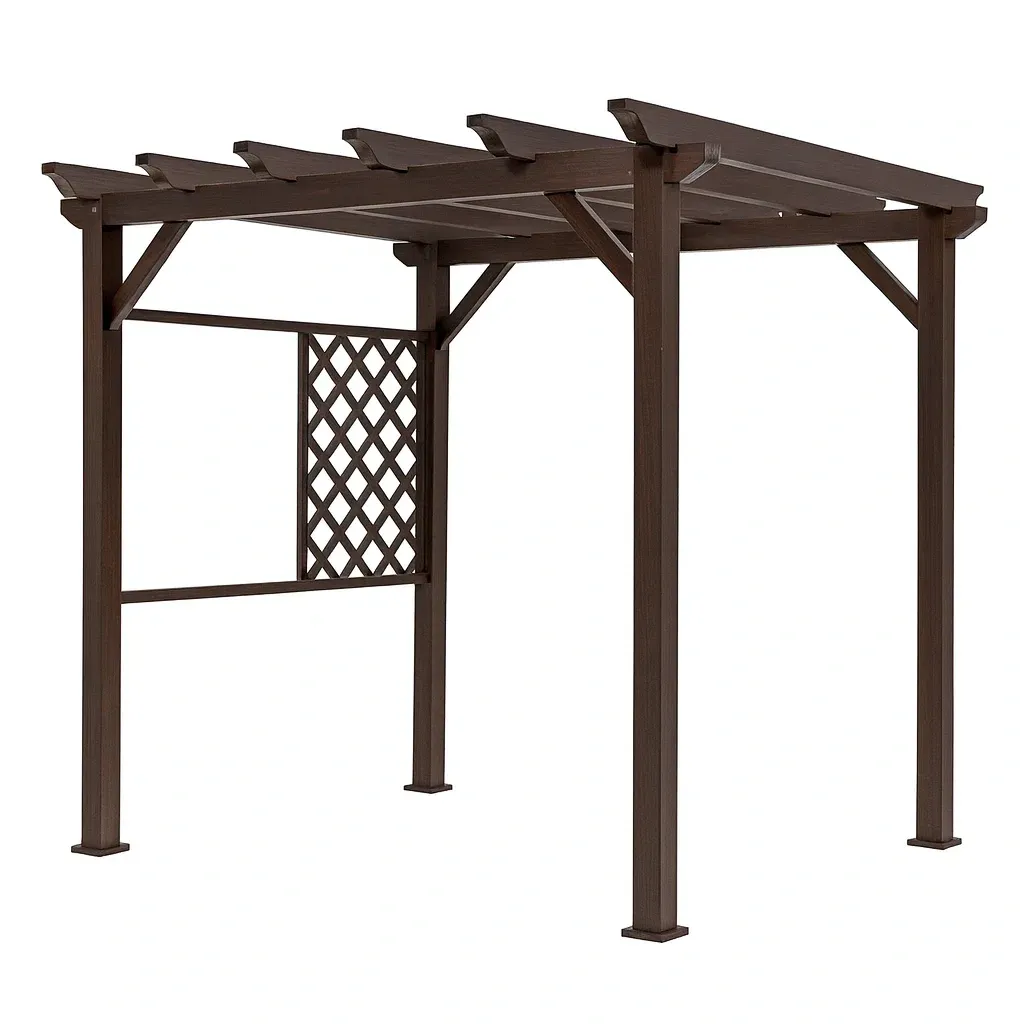 Pergola en aluminium marron 300 x 240 x 220 cm-Sofalexa