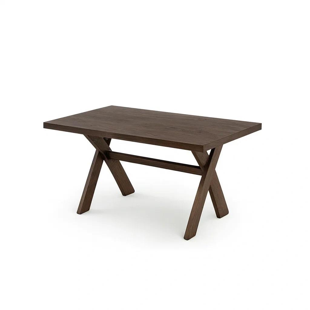 Table en bois massif marron 120 x 75 x 75 cm-Sofalexa