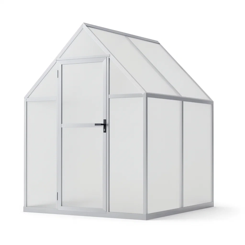 Serre de jardin en aluminium et polycarbonate blanc-Sofalexa