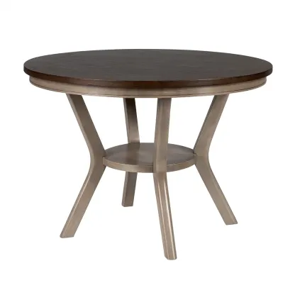 Table en bois marron/gris-Sofalexa