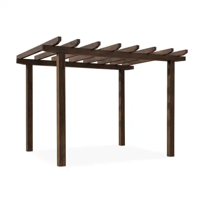 Pergola en bois massif marron foncé 300 x 300 x 240 cm-Sofalexa