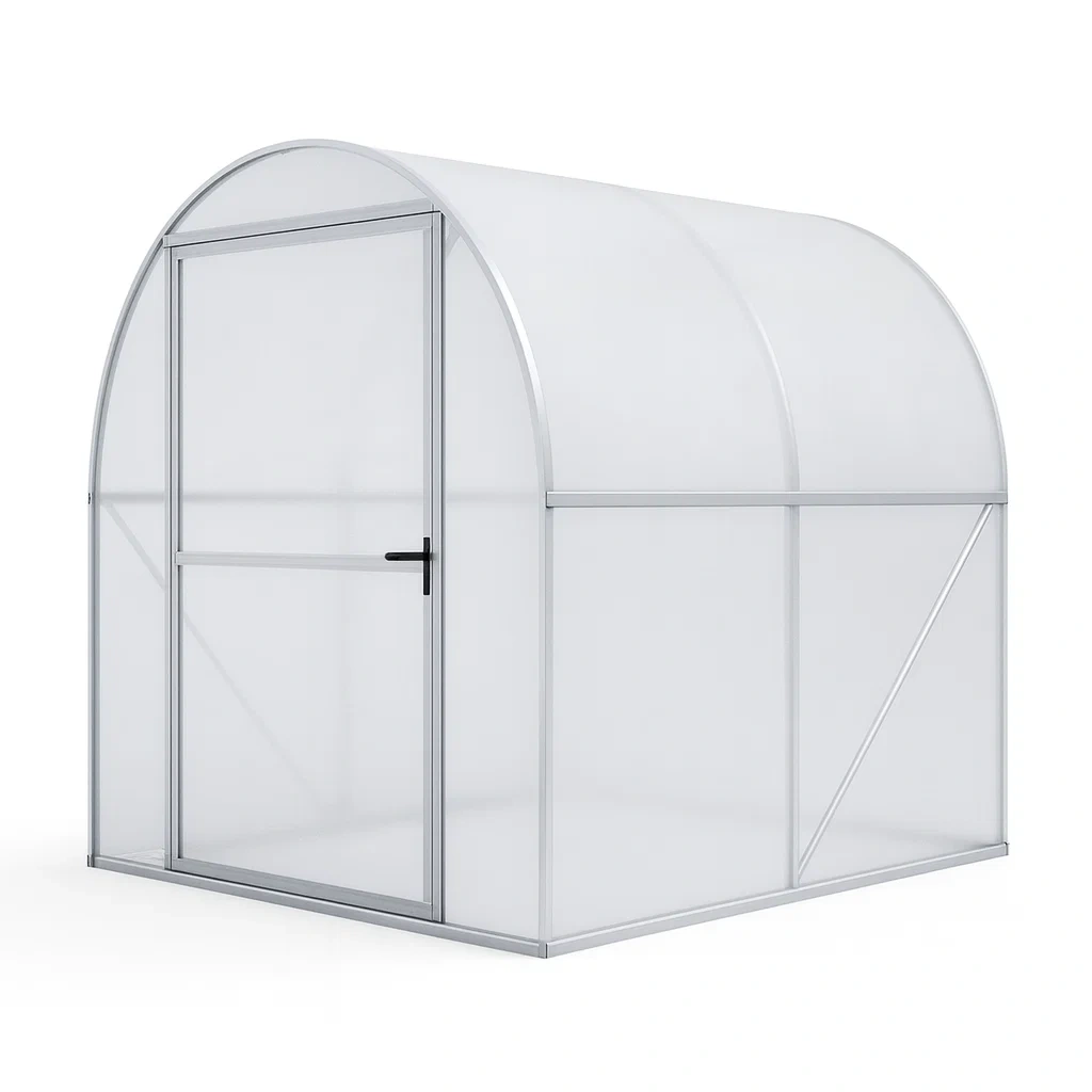 Serre de jardin tunnel en aluminium et polycarbonate transparent 300 x 200 x 200 cm-Sofalexa