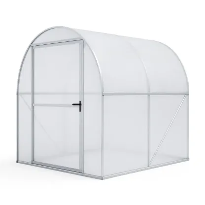 Serre de jardin tunnel en aluminium et polycarbonate transparent 300 x 200 x 200 cm-Sofalexa
