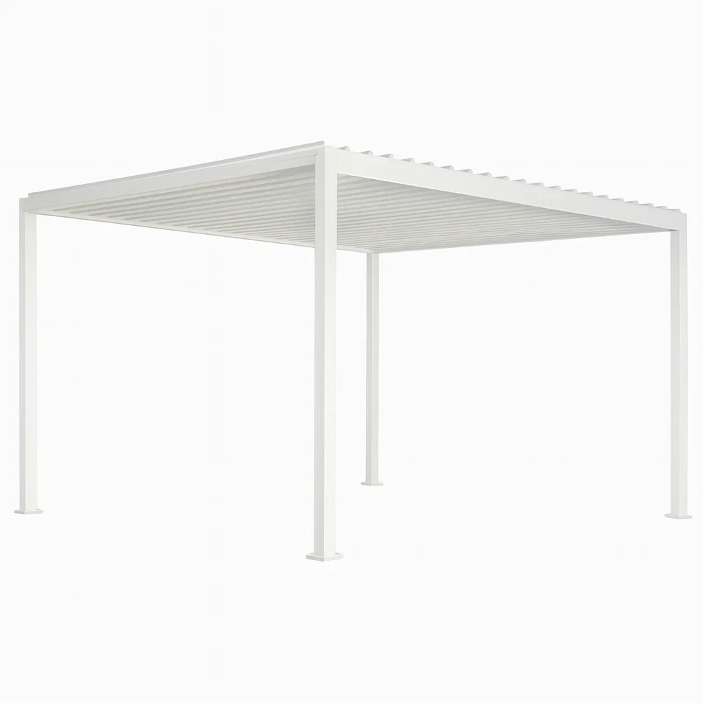 Pergola en aluminium blanc-Sofalexa