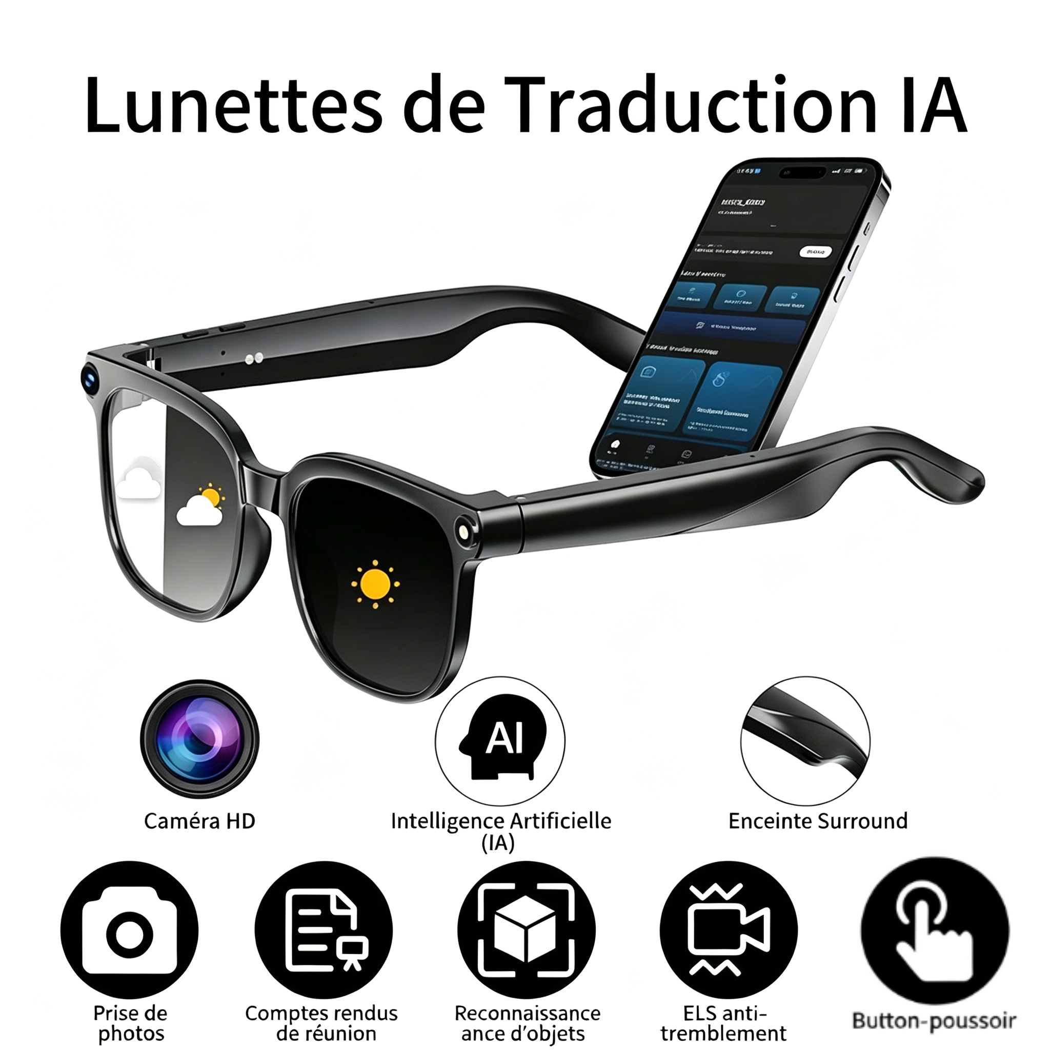 👓Dernier jour ! -50 % sur les lunettes de soleil photochromiques intelligentes Bluetooth avec intelligence artificielle.