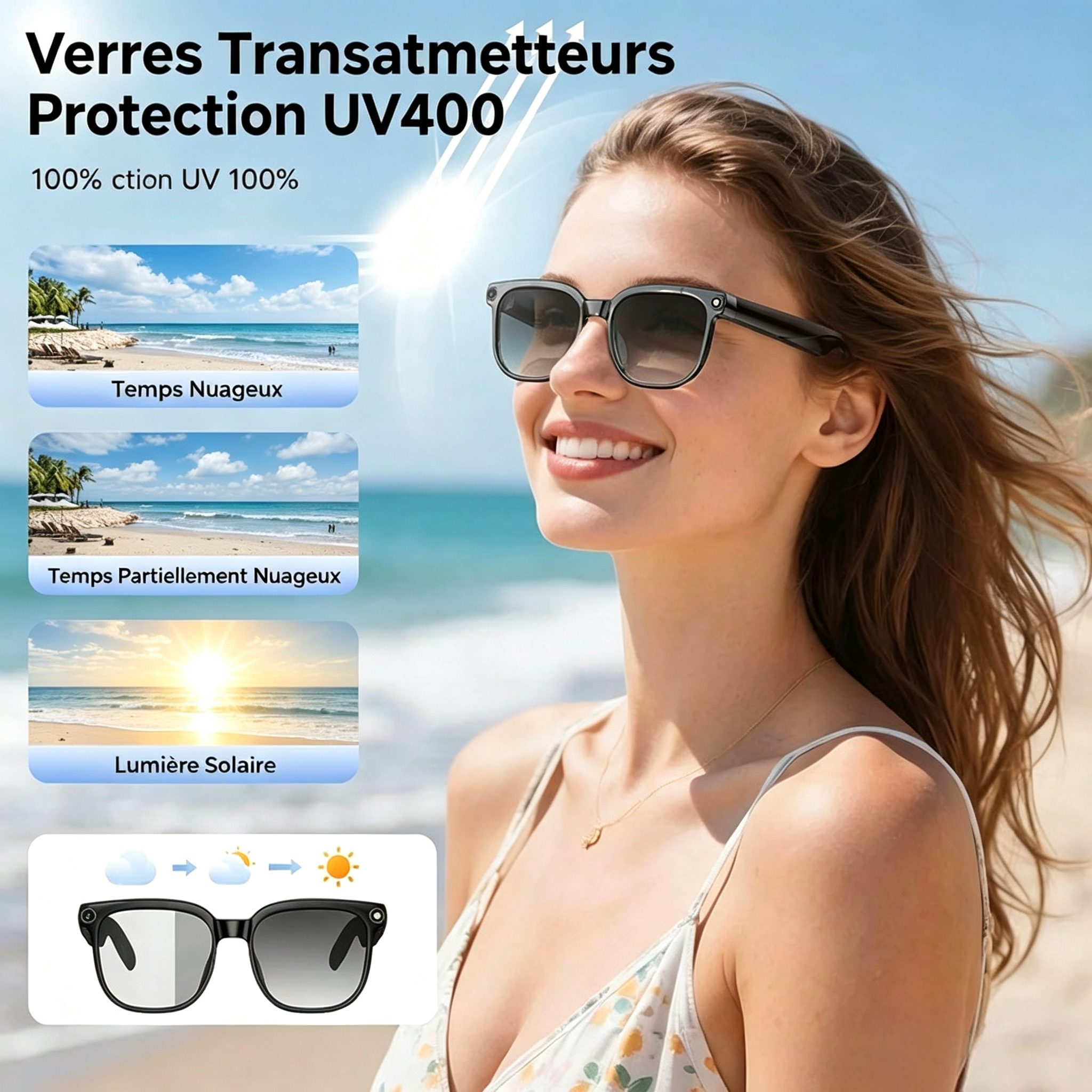 👓Dernier jour ! -50 % sur les lunettes de soleil photochromiques intelligentes Bluetooth avec intelligence artificielle.