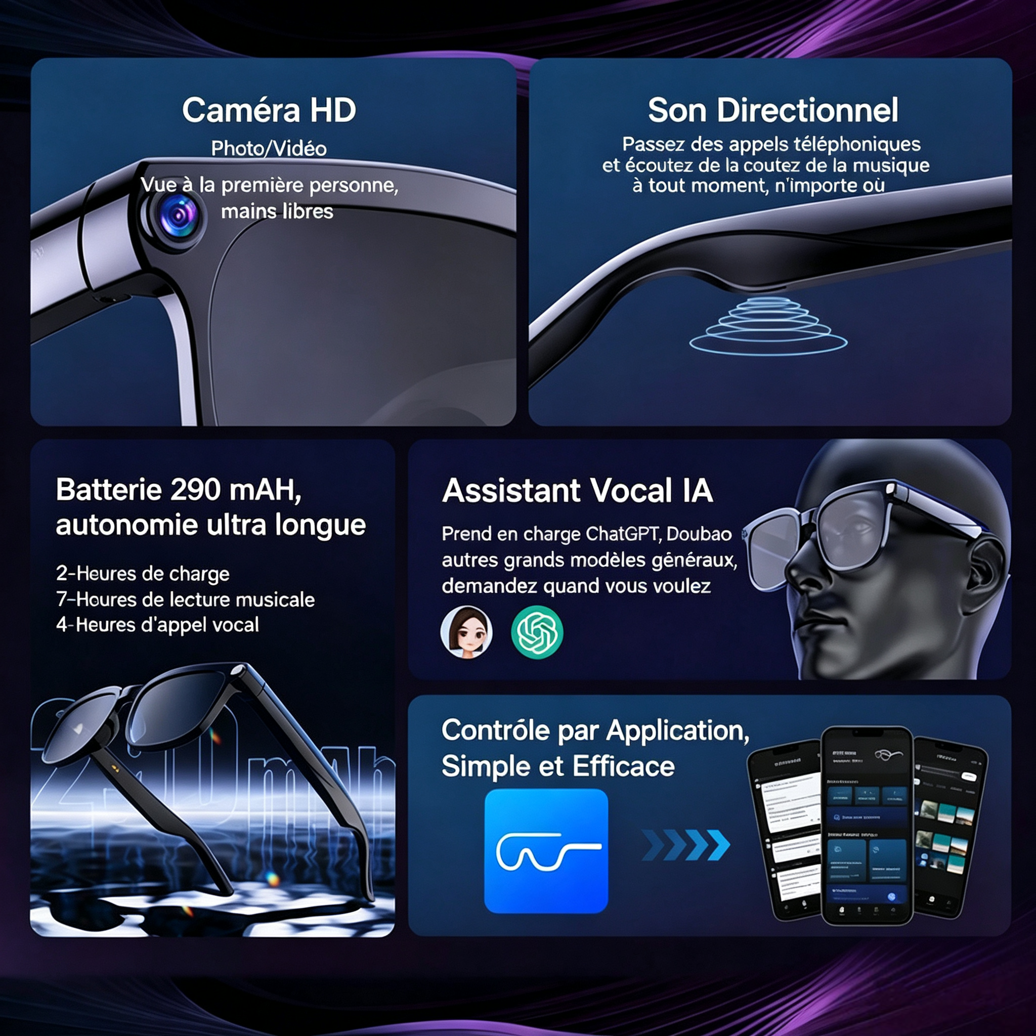 👓Dernier jour ! -50 % sur les lunettes de soleil photochromiques intelligentes Bluetooth avec intelligence artificielle.