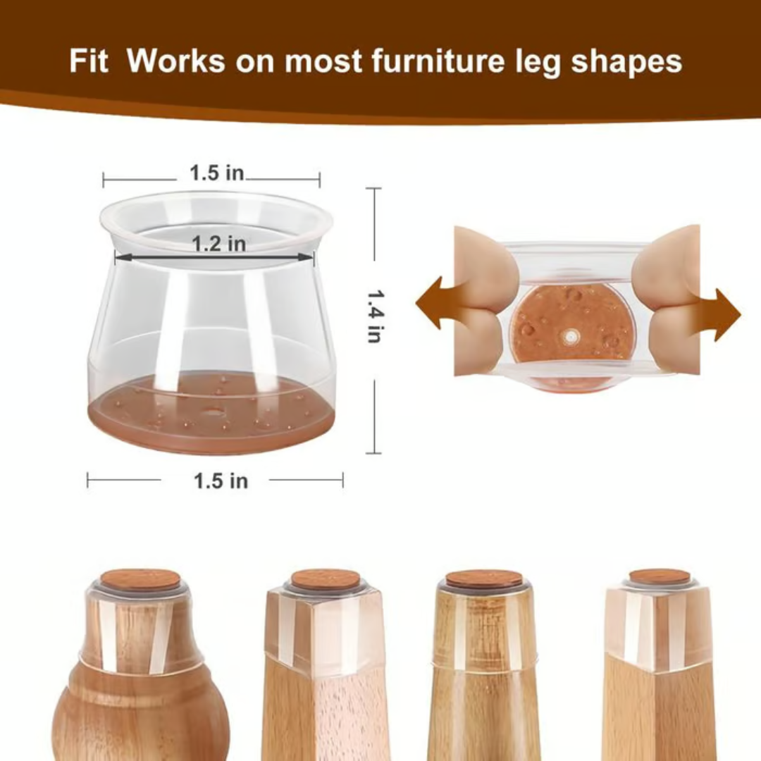 Silicone Chair Leg Protectors Caps For Floors