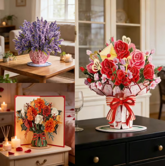 🏆55k+ Sold! 🌼💌 Forever-blooming 3d Flower Pop-up Card– Personalized Love Message & Everlasting Bloom 🎁
