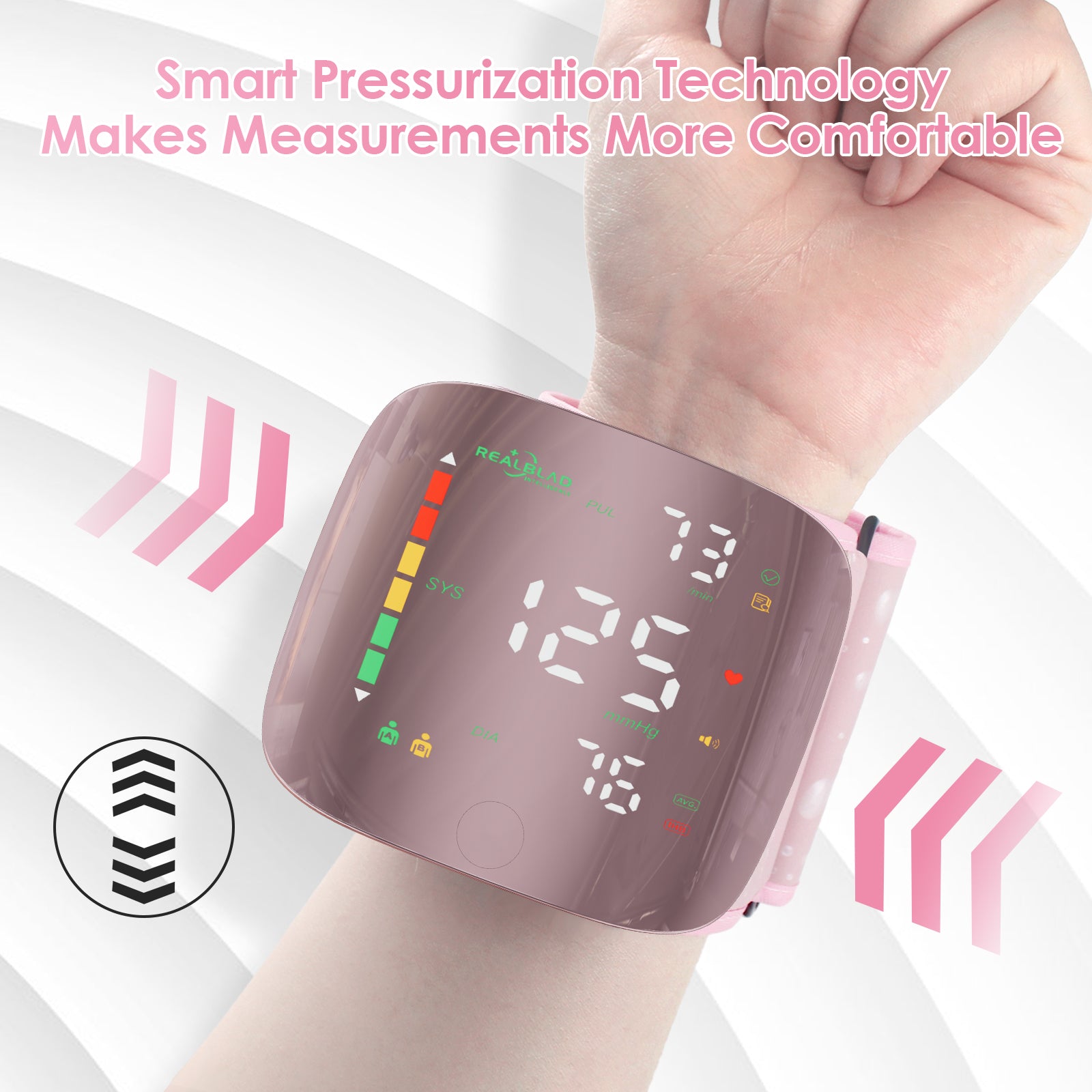 50% OFF – Digital Wrist Blood Pressure Monitor, Rechargeable, Large LED Screen, Voice Function, 2 Users Memory