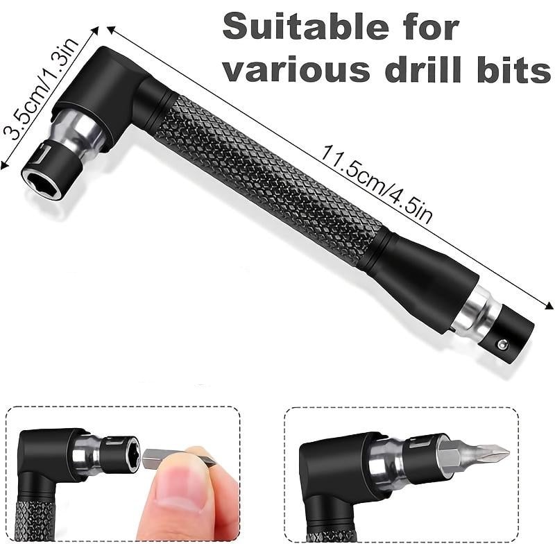 🔥6Pcs Right-Angle Drill Bit Accessory Set🛠️