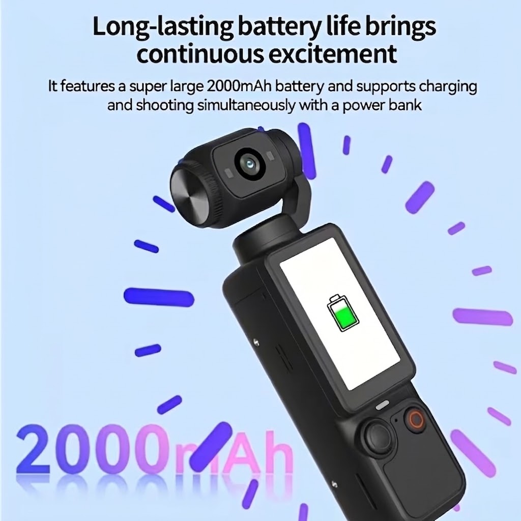 🎥 Upgraded Vlogging Camera – 180° Rotating Lens, Full-Body Video Recorder for Travel, Daily Life & Content Creation