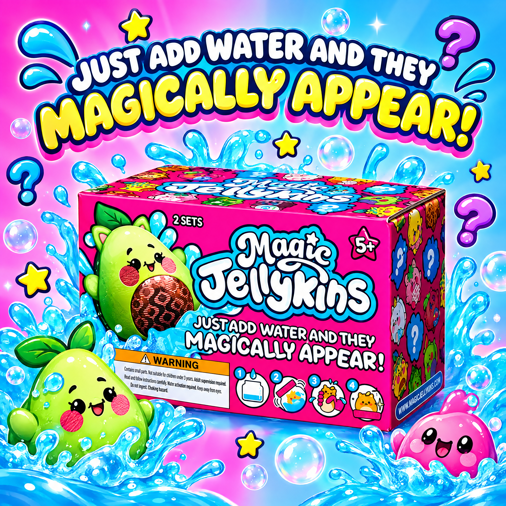  🥰Last Day Discount: 50% OFF🔥Surprise Reveal Squishy Characters | The Water Reveal Toy That Brings Magic To Life