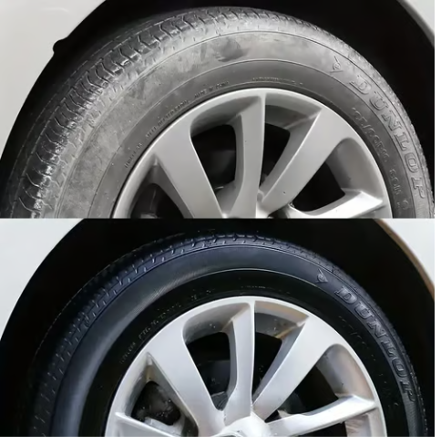 Premium Tire Coating & Trim Restorer: Bring Back The Original Deep Black Shine To Rubber And Plastic