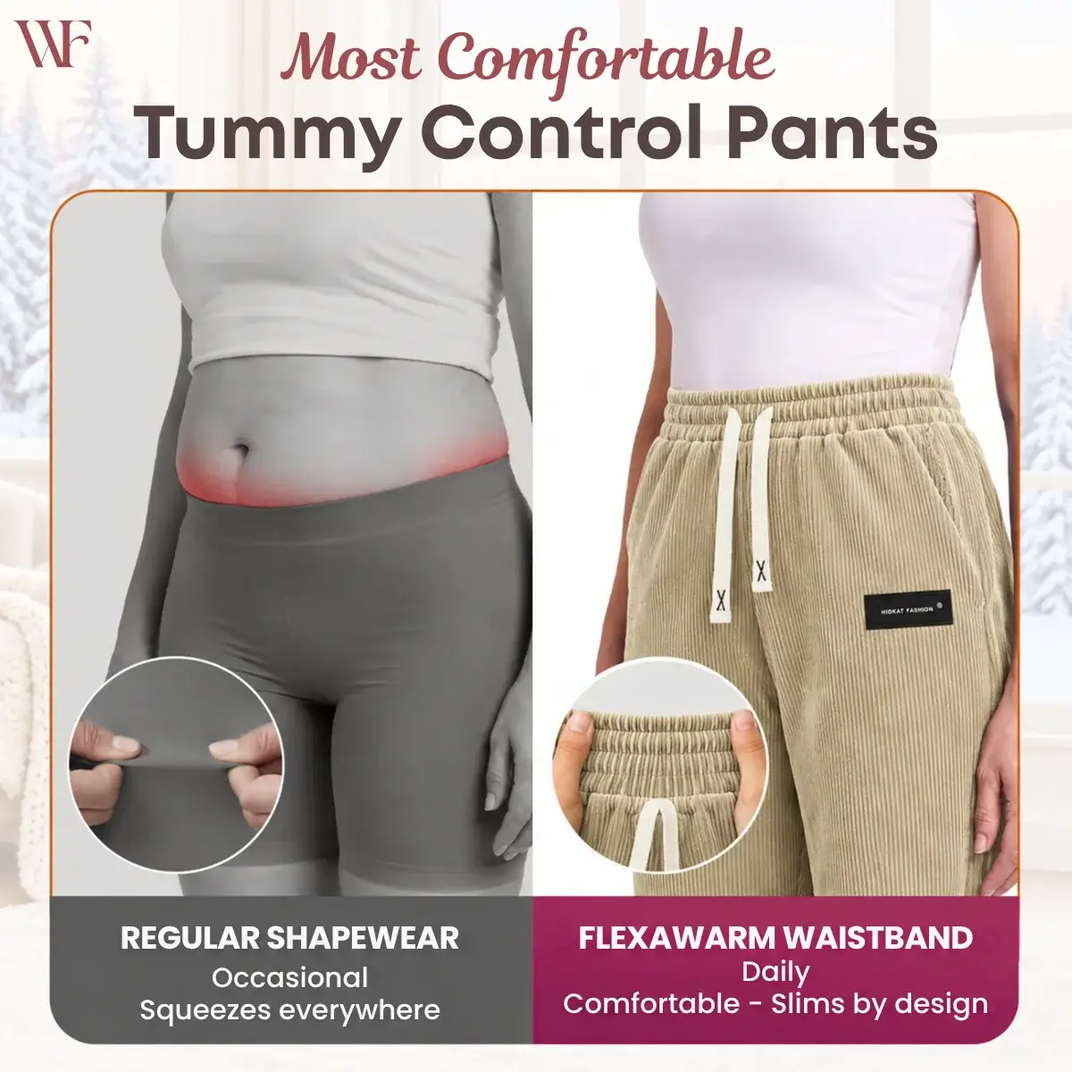 FlexaWarm - Cozy Stretch High-Waisted Corduroy Pants for Seniors
