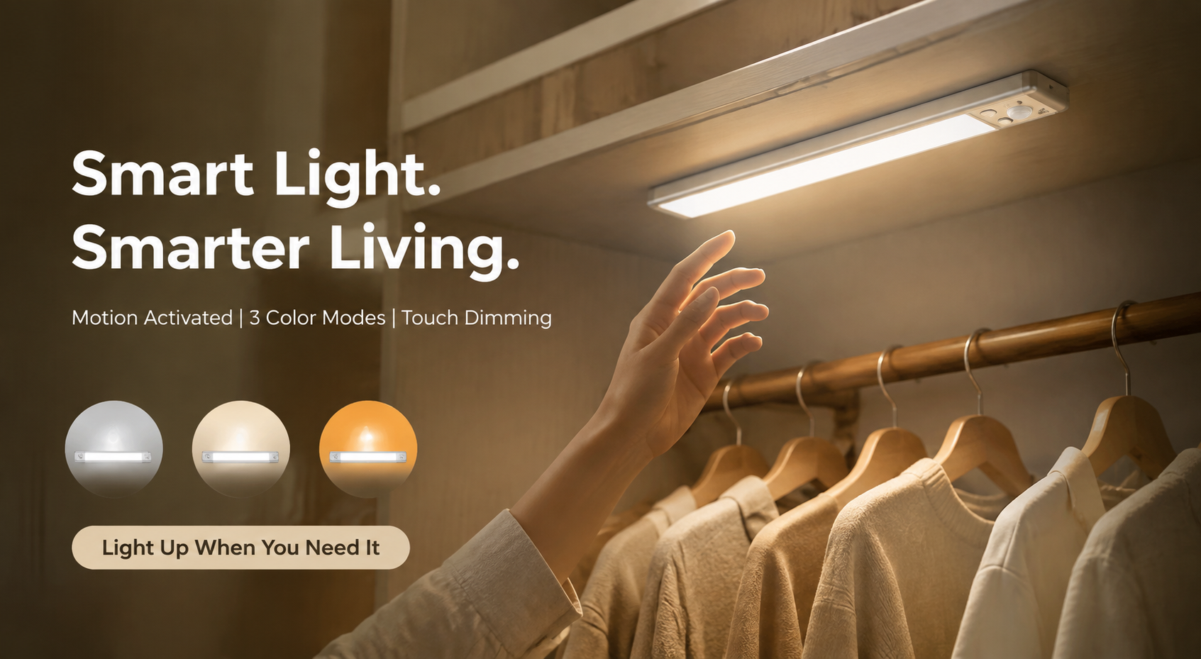 💡Smart Motion Sensor Light — Effortless Lighting For Every Space