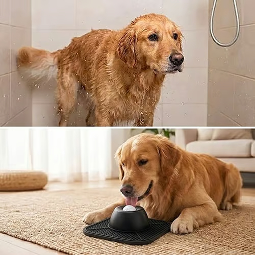 🐶2-in-1 Pet Lick Mat with Rolling Ball🐱