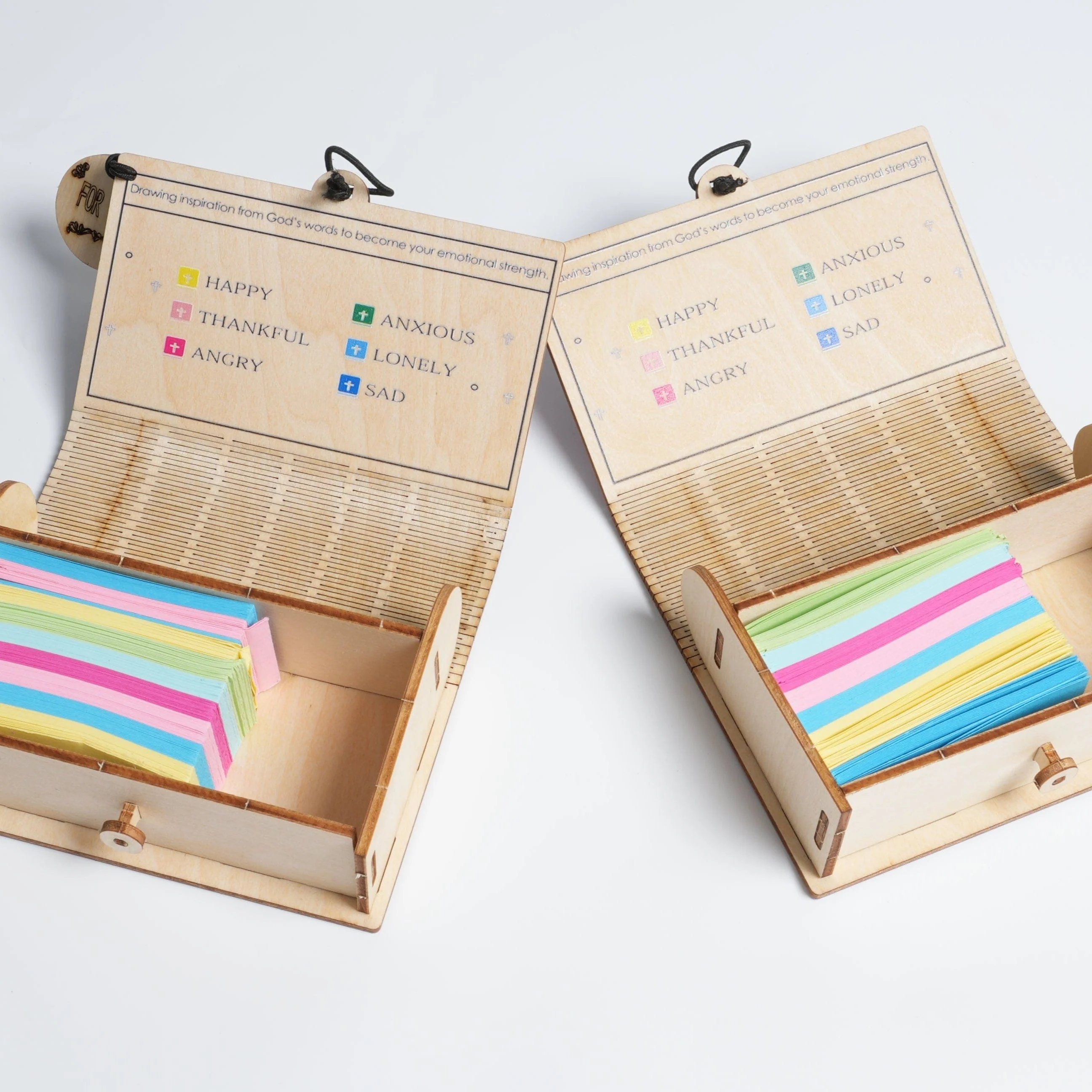 🔥Limited Time Discount🎁 ✝️Handmade Wooden Bible Verses Box - Daily Bible Verses (🎁 A Reminder of God's Words💖)