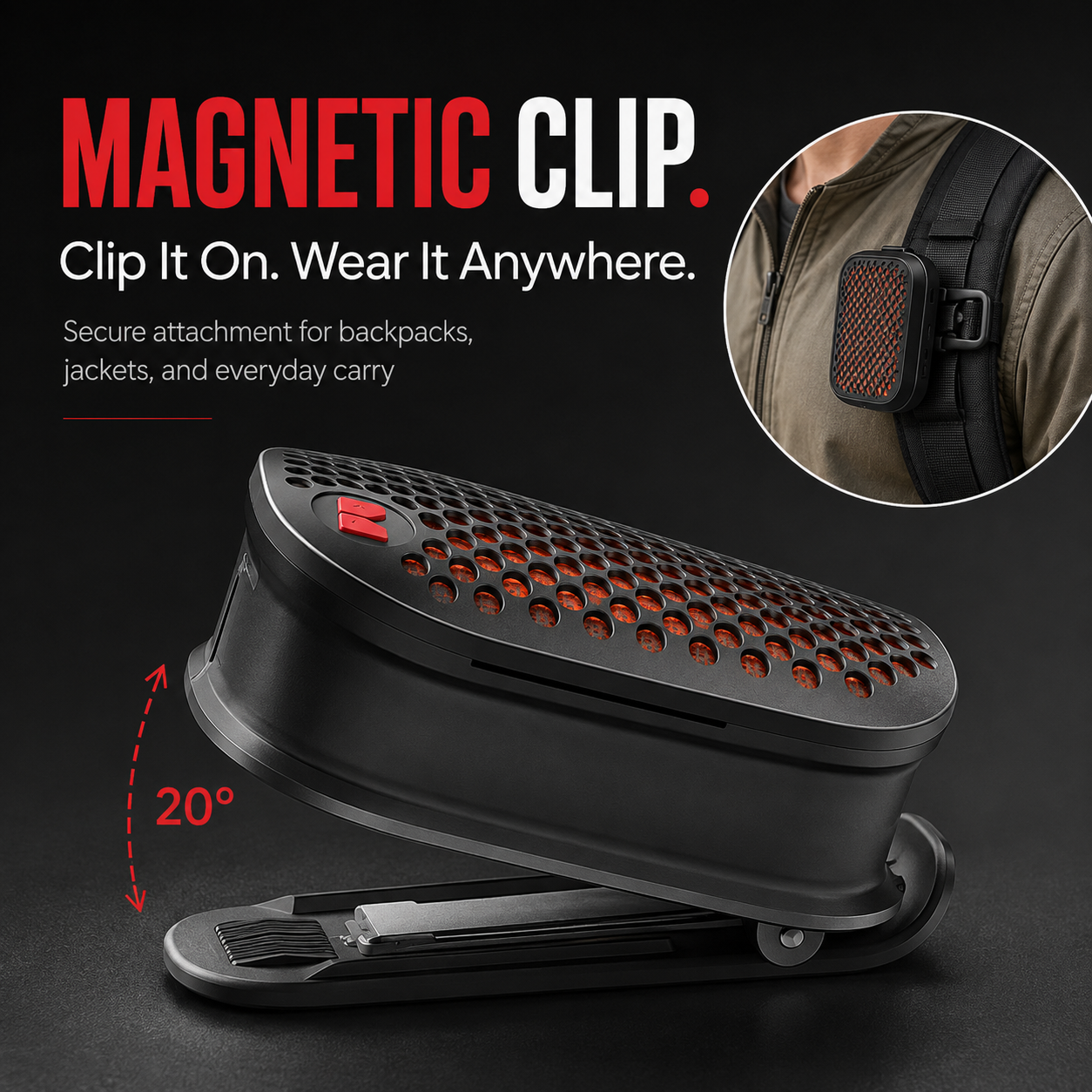 🔊🔥🔊 2026 New Magnetic Clip-On Bluetooth Speaker | IPX7 Waterproof, TWS Stereo & Ultra-Light Wearable Design