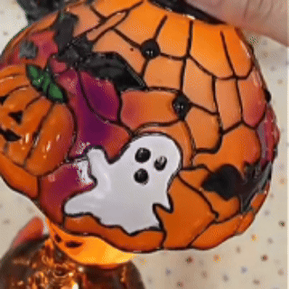 🎃 Bat & Pumpkin Halloween Table Lamp — Light Up Spooky Nights! 🦇✨