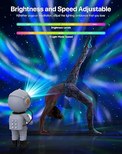 Rossetta Astronaut Galaxy Projector, Star Projector For Bedroom, Led Night Light For Kids Room With Timer And Remote Control, Est Room Decor (, White)