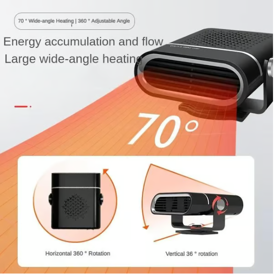 💥last Day 49% Off-🔥car Heater Portable Electric Heating Fan Defogger Defroster Demister 12v