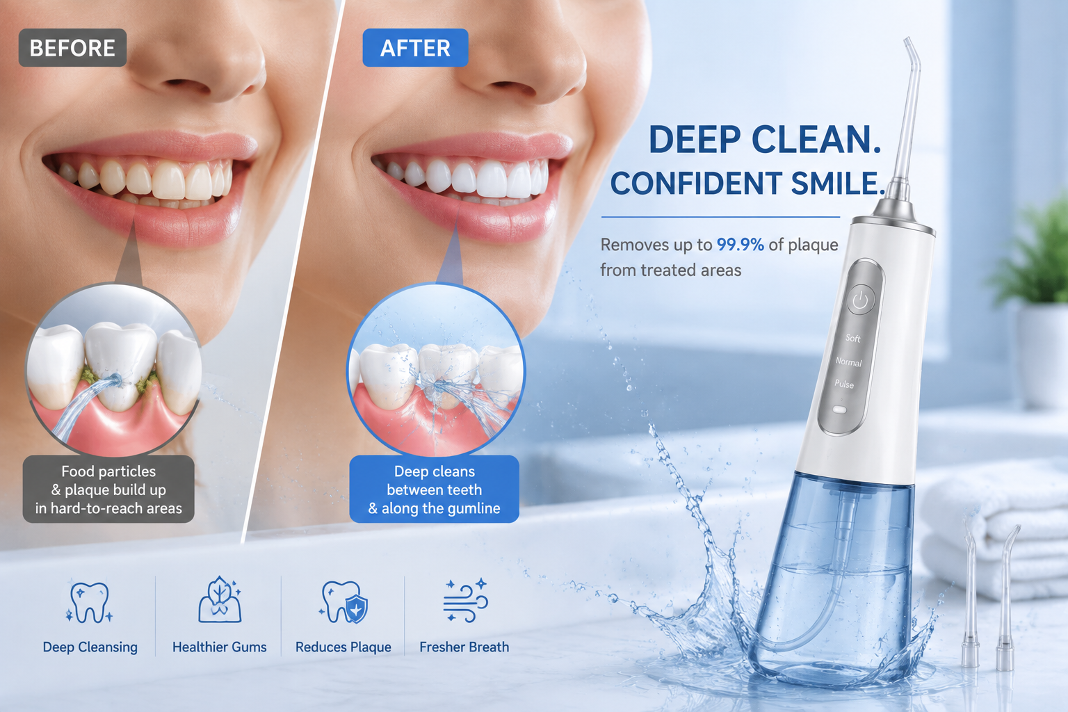 🦷PORTABLE ORAL IRRIGATOR WATER FLOSSER💦