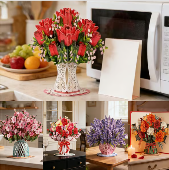 🏆55k+ Sold! 🌼💌 Forever-blooming 3d Flower Pop-up Card– Personalized Love Message & Everlasting Bloom 🎁