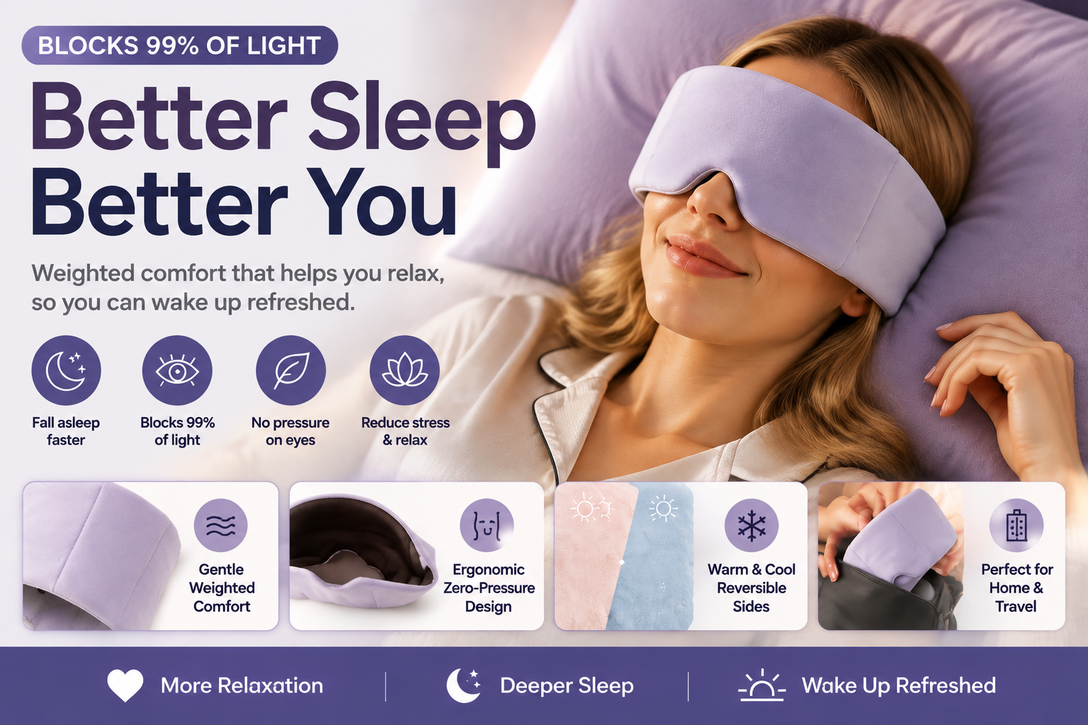 Adjustable Weighted Eye Mask