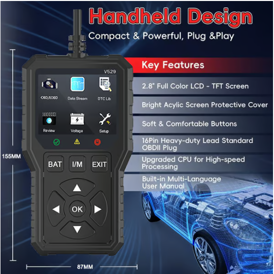 🔥hot Sale 🔥obd2 Advanced Diagnostic Tool Professional Engine Code Reader