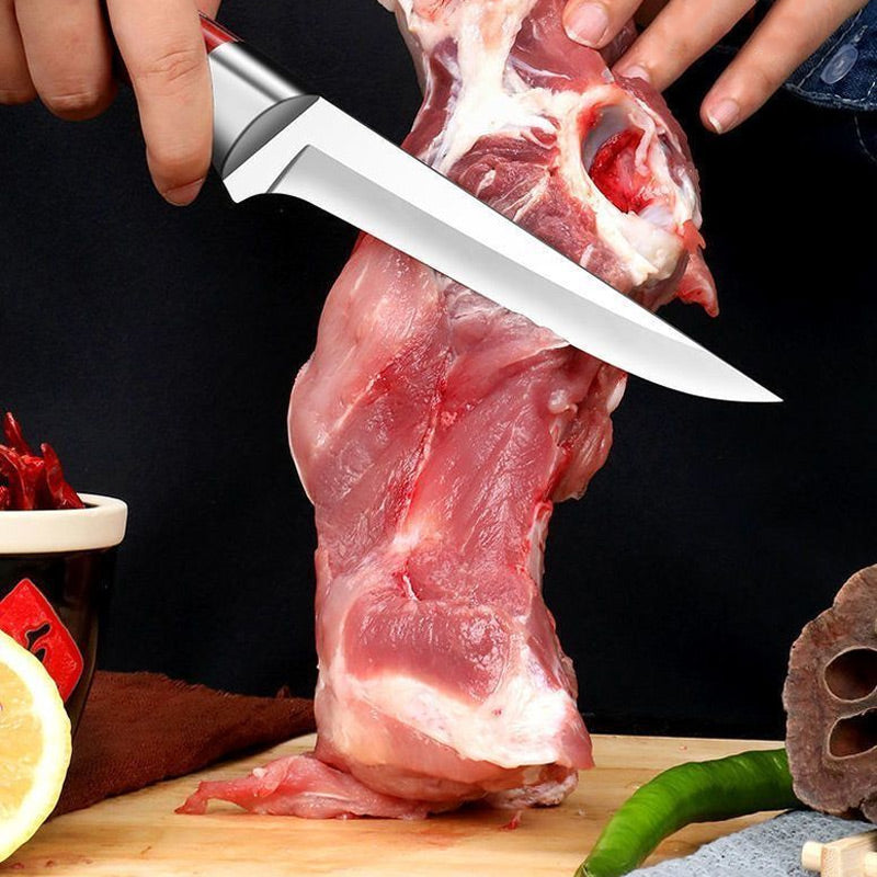 Sharp High Carbon Stainless Steel Kitchen Knives with Ergonomic Handle 