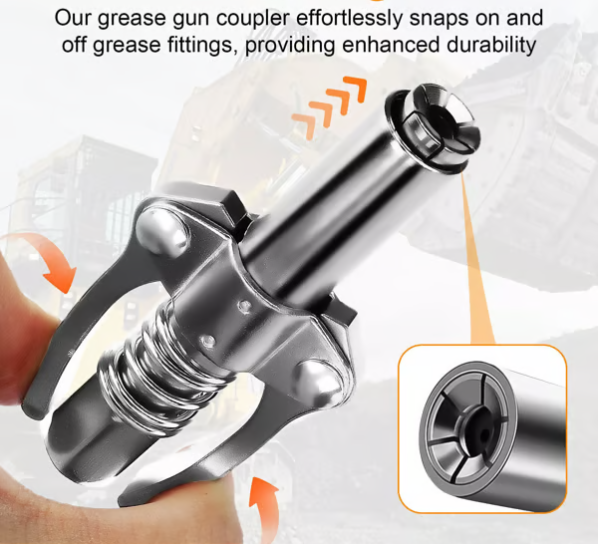 Double Handle High Pressure Quick Release Grease Coupler