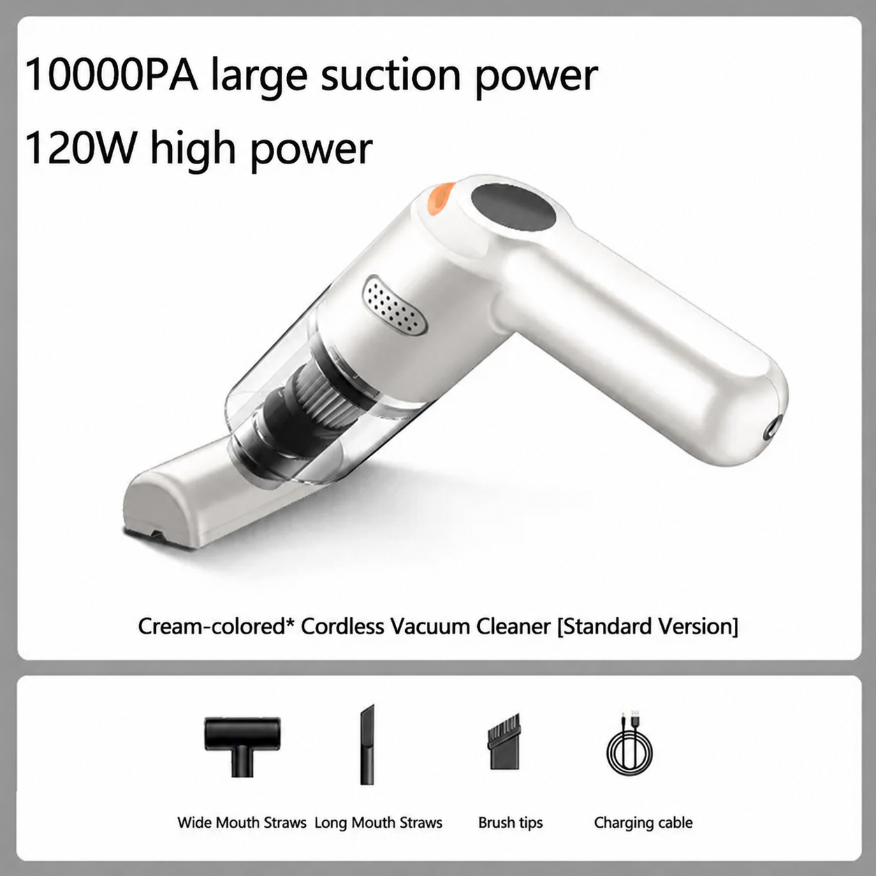 🚗💨 Cordless car vacuum – 10000Pa suction, lightweight, long battery life!