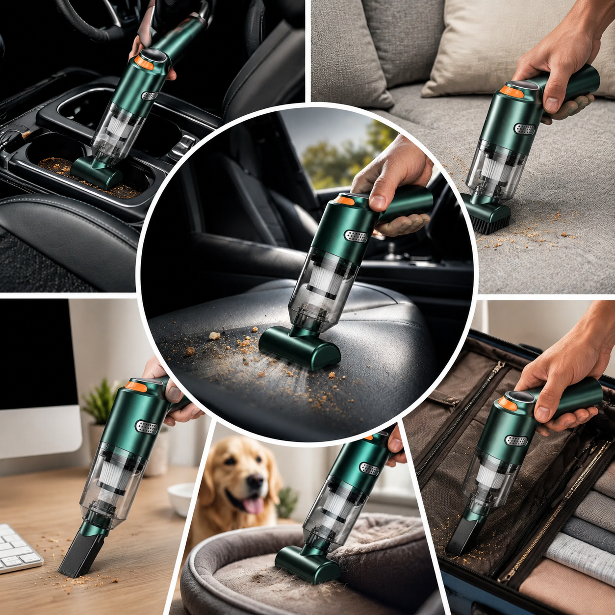 🚗💨 Cordless car vacuum – 10000Pa suction, lightweight, long battery life!