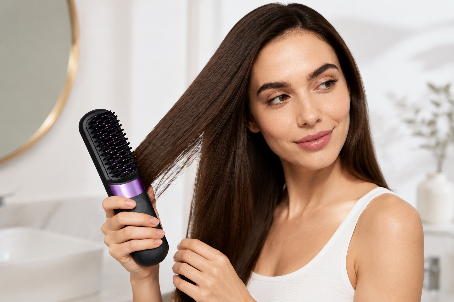 3-in-1 Portable Cordless Hair Straightener Comb
