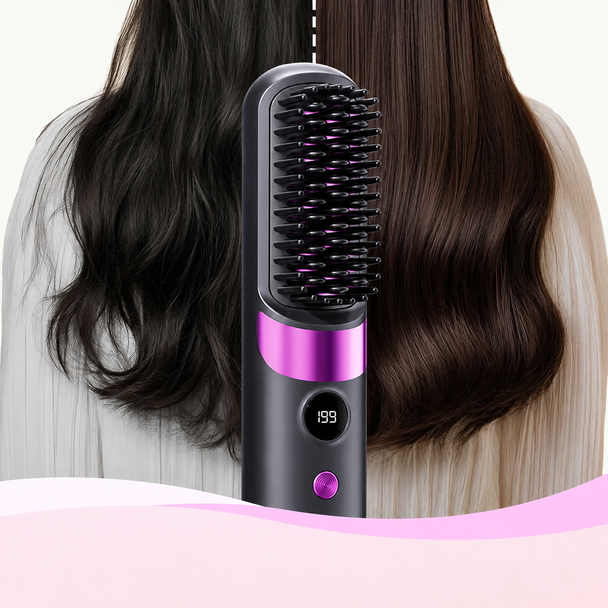 3-in-1 Portable Cordless Hair Straightener Comb
