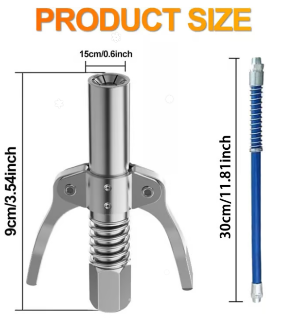 Double Handle High Pressure Quick Release Grease Coupler