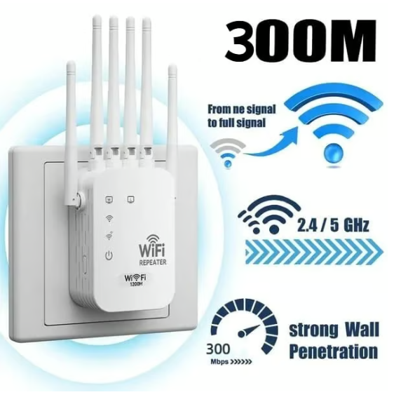 🔥📶wifi Extender 6-antenna Strong Signal🚀⚡