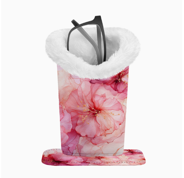 Eyeglasses Holder With Soft Furry Lining And Magnetic Base