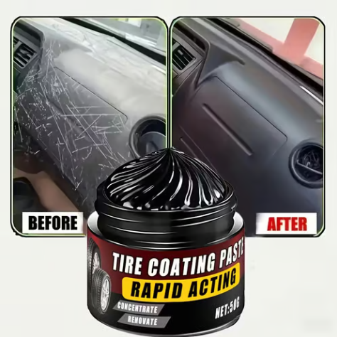Premium Tire Coating & Trim Restorer: Bring Back The Original Deep Black Shine To Rubber And Plastic