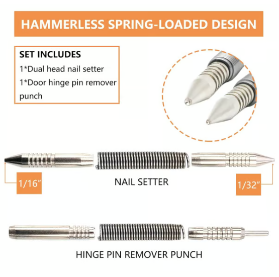 Dual Head Combo Nail Setter
