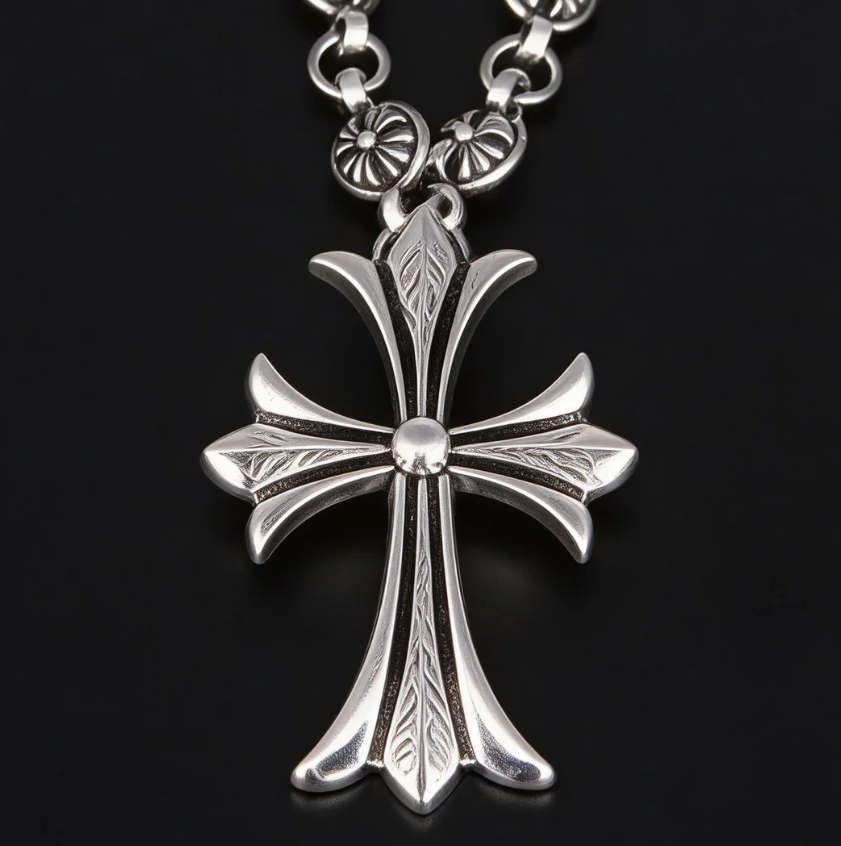 Classic Chrome Hearts Cross Necklace—A Blend of Faith and Art