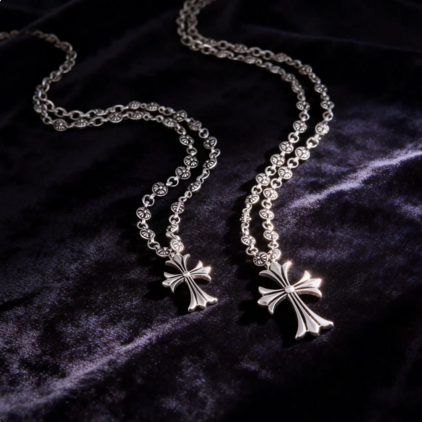 Classic Chrome Hearts Cross Necklace—A Blend of Faith and Art