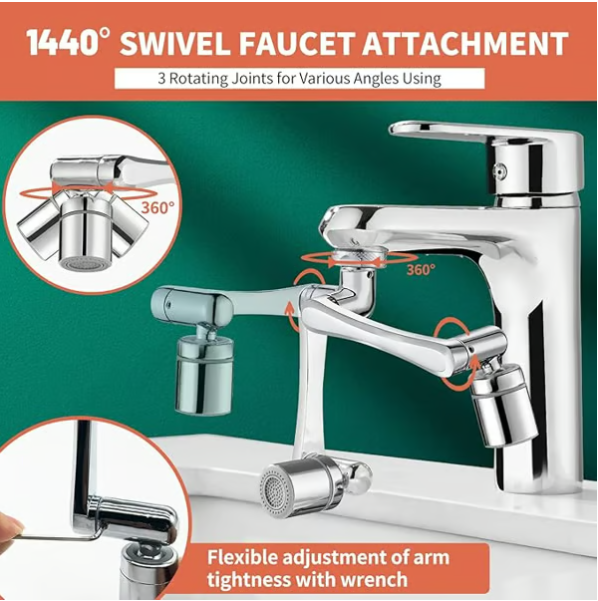 🔥last Day 50% Off🔥swivel Rotatable Tap Aerator Extension 2-mode Splash All-angle Precision Control